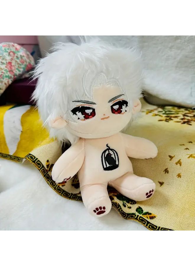 White Hair Bird Doll With Skeleton 8 Inch Plush Collectible Figurine - Image 1