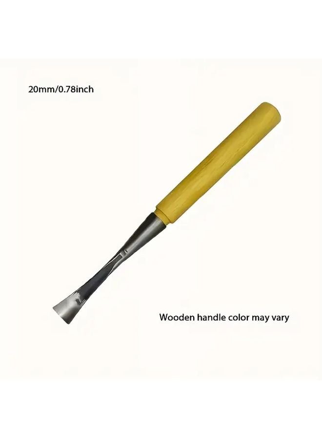 20mm Wood Carving Chisel Set For Floral Designs Curved Round Woodworking Tools - Image 1