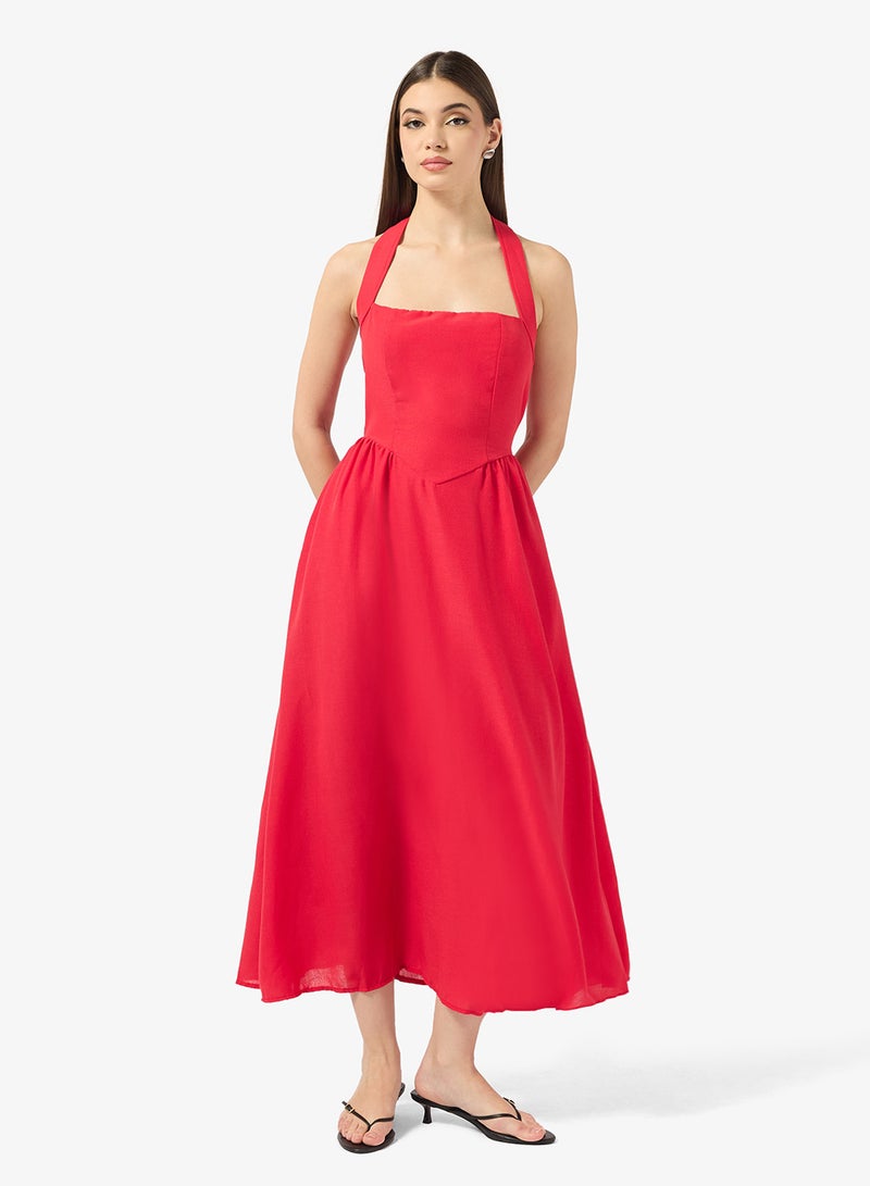 ايلا فستان بياقة هالتر - Image 4