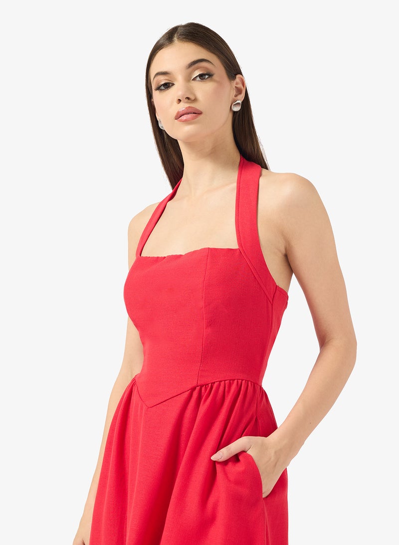 ايلا فستان بياقة هالتر - Image 3