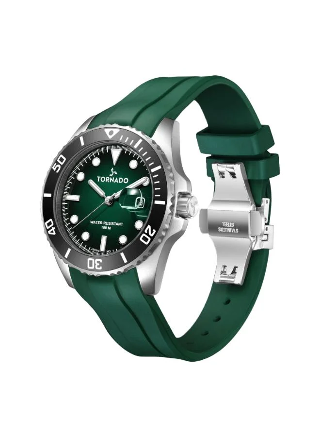 تورنيدو Men's Silicone Analog Watch T22001-SSHH - 43.5x49mm mm