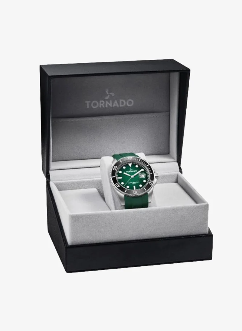 Tornado  Men's High Quality Flexible And Durable Silicone 3H with date Display Watch T22001-SSHH - 42mm mm for Men | Best Price UAE