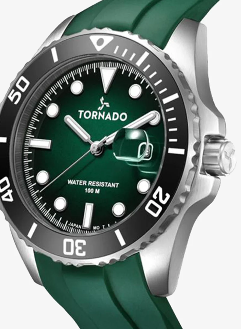 Tornado  Men's High Quality Flexible And Durable Silicone 3H with date Display Watch T22001-SSHH - 42mm mm for Men | Best Price UAE
