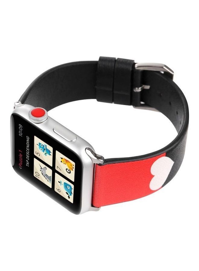 NIBEMINENT Love Series Leather Replacement Watchbands For Apple Watch 7/6/5/4/3/2/1/SE 41/40/38 Multicolour - Image 3