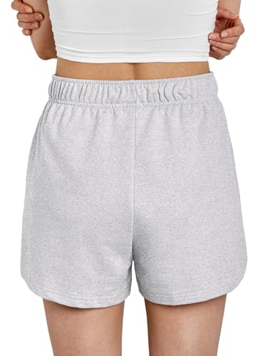 AUTOMET Womens Sweat Shorts Trendy Casual Athletic Running Summer Vacation Outfits Comfy 2025 Fashion Workout Clothing Grey M - Image 4