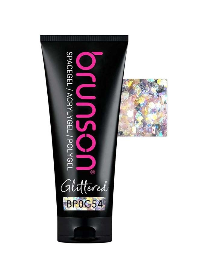 brunson Polygel 60g offers salon-quality nails in 1 Sec, Poly nail gel with shimmer long-lasting acrylic nails. Soak off with UV/LED hard gel for nail extension, builder gel for fake nails, manicure nail art 
