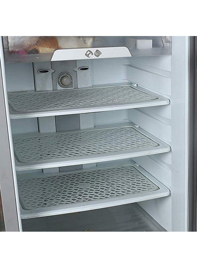 Kuber Industries Polyvinyl Chloride Thick PVC 6 Piece Refrigerator Drawer Mat Set|Waterproof Non-Slip Mats|Washable Mats Covers Pads - (White) - Image 2