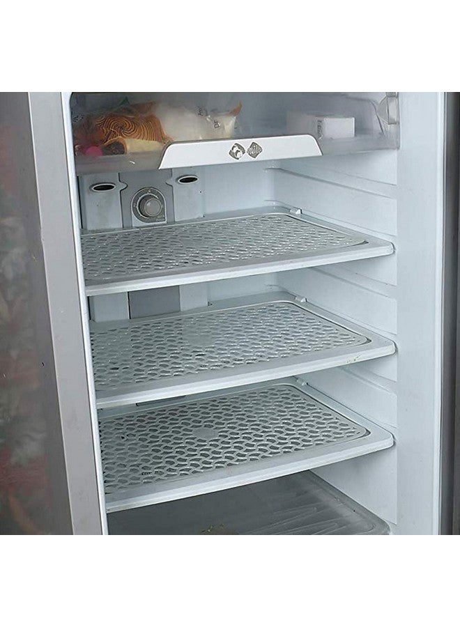 Kuber Industries Polyvinyl Chloride Thick PVC 6 Piece Refrigerator Drawer Mat Set|Waterproof Non-Slip Mats|Washable Mats Covers Pads - (White) - Image 3