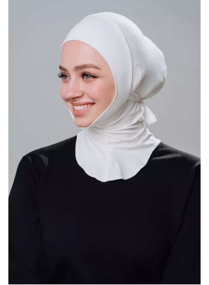 Women Inner Hijab Solid Color Balaclava Headscarf With Adjustable Back Tie For Abaya Elastic Breathable Versatile Headband Turban Full Neck Hijabs - Image 1