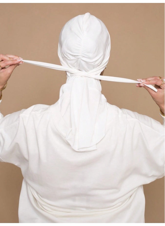 Women Inner Hijab Solid Color Balaclava Headscarf With Adjustable Back Tie For Abaya Elastic Breathable Versatile Headband Turban Full Neck Hijabs - Image 2