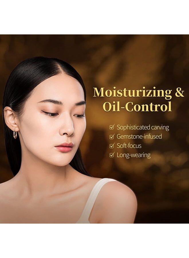 ZEESEA [Palace Identity] Winged Deer Translucent Compact Powder,Mercerized Matte Makeup Powder,Long Lasting Smooth for Shine Silky Look,Stay Matte Fixed Tonic Dual-use Pressed Powder