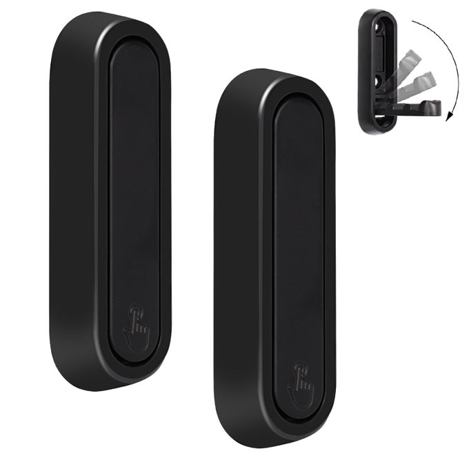 FOLDING WALL HOOKS 2 PCS FOLDABLE BLACK COAT HOOKS HEAVY DUTY FOLDABLE HOOK BATHROOM TOWEL HOOKS ROBE HOOKS WALL MOUNTED FOR HANGING COAT TOWELS CLOTHES HAT BAGS KEYS