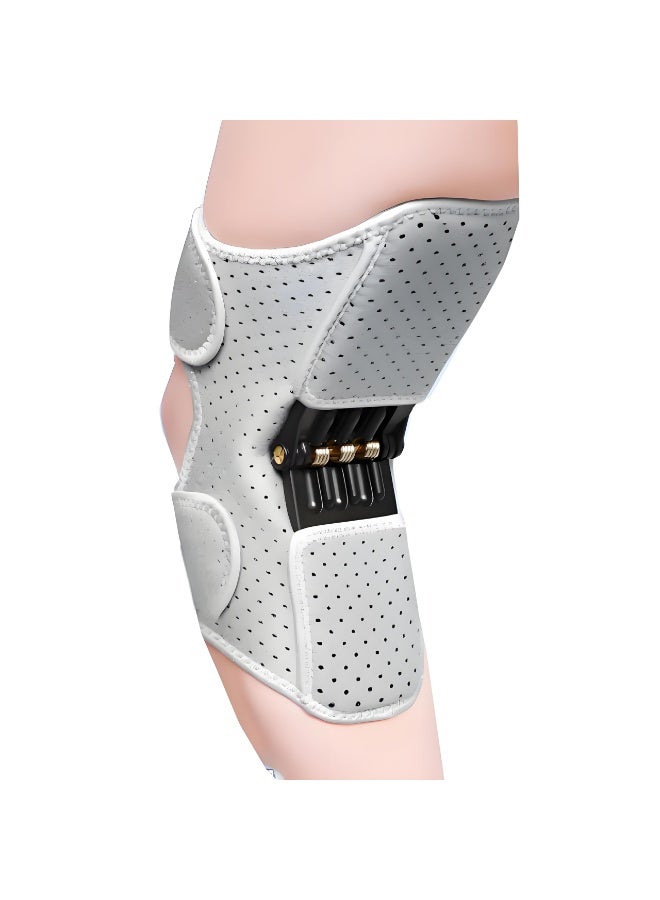 كيلا دعامة معززة لدعم الركبة، ودعم المفاصل بقوة زنبركية لتسلق السلالم، ومساعدة القرفصاء لكبار السن - Image 1