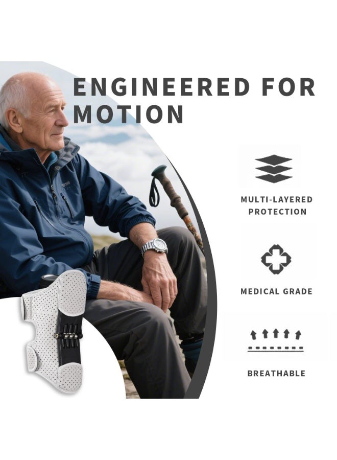 كيلا دعامة معززة لدعم الركبة، ودعم المفاصل بقوة زنبركية لتسلق السلالم، ومساعدة القرفصاء لكبار السن - Image 5