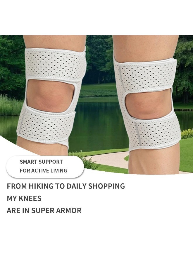 كيلا دعامة معززة لدعم الركبة، ودعم المفاصل بقوة زنبركية لتسلق السلالم، ومساعدة القرفصاء لكبار السن - Image 2