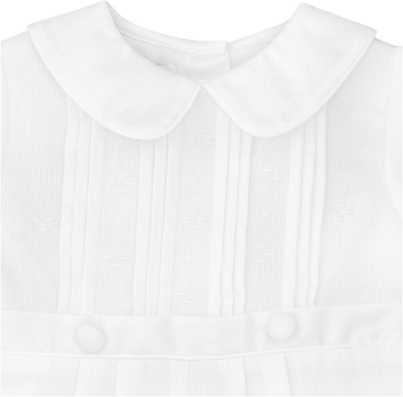 Petit Ami Baby Boys' Pique Christening Knicker, White - Image 3