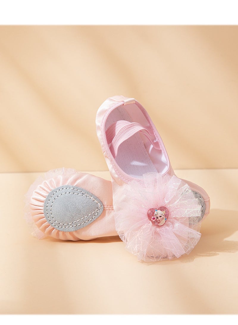 Loquat Dance Shoes Women Soft Sole Ballet Dance Yoga Special Shoes Pink 