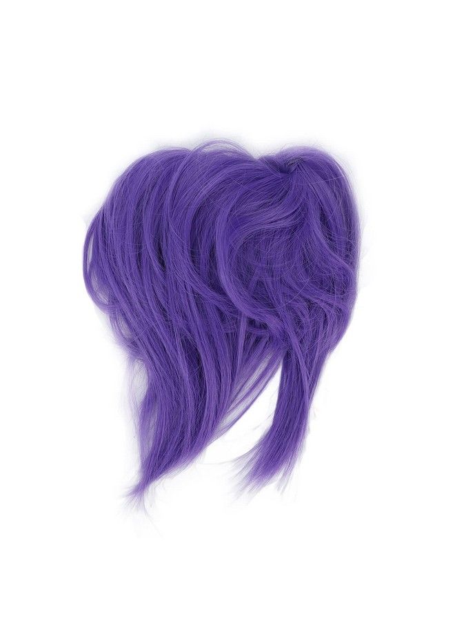 Betued Messy Hair Bun Hair Pieces Fashionable Tousled Updo Messy Bun Hairpiece Messy Synthetic Chignon Ponytail Hairpieces Updo Hair Bun Hair Extension For Women Girls (Q17Purple#) - Image 3