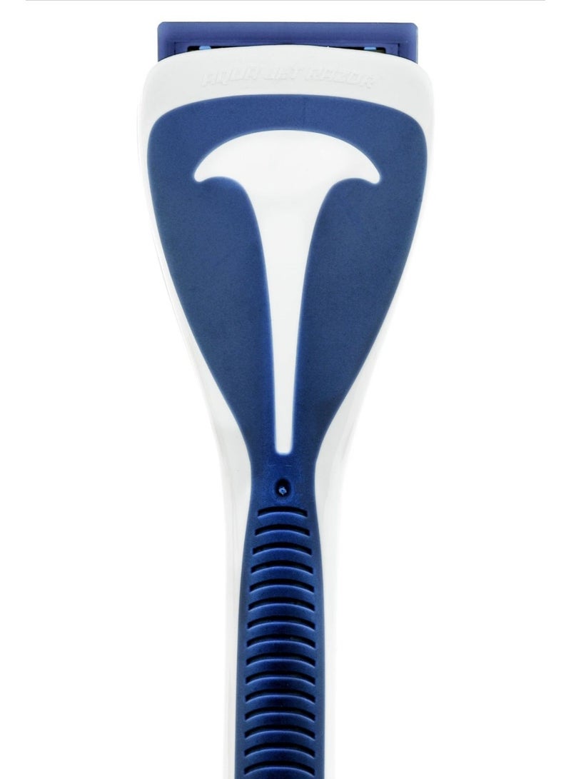 ماكينة حلاقة ذكية متصلة بخرطوم المياه - أزرق وأبيض - تصميم مريح لحلاقة رطبة وسهلة. - Image 5