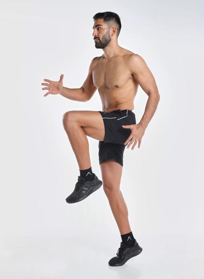 Wizard Men Black Lightweight Running Shorts - Image 3