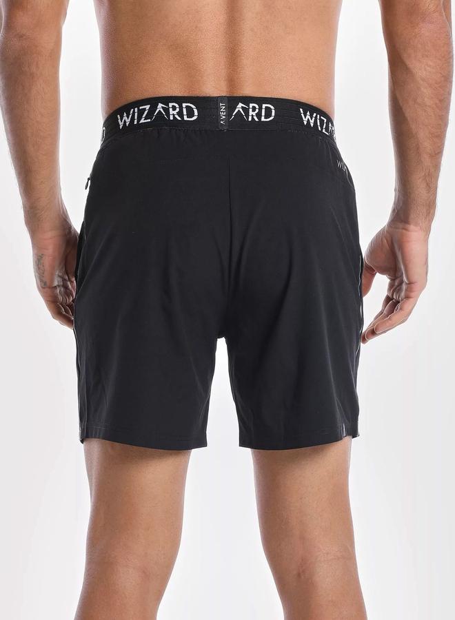 Wizard Men Black Lightweight Running Shorts - Image 5