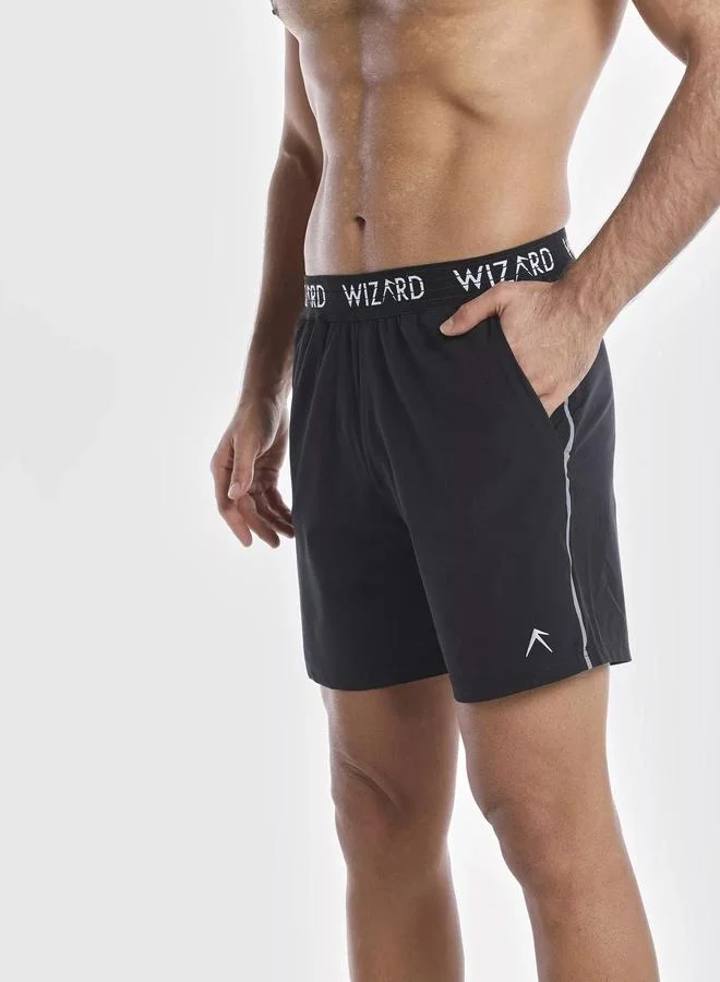 Wizard  Men Black Lightweight Running Shorts for Men | Best Price UAE