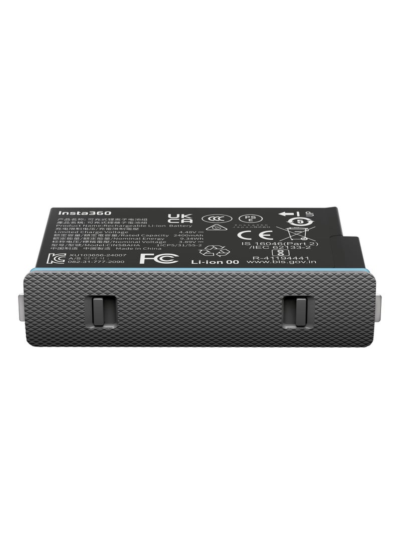 Insta360 X5 Battery | 2400mAh Large-capacity battery for X5 Action Camera, 135 mins Recording at 5.7K30fps, Quick Charging (80% in 20mins), Comes with Battery Storage Case - Image 5