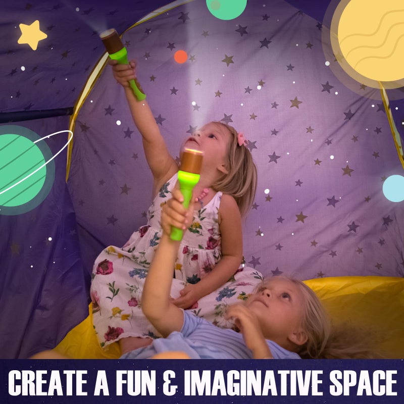 Alvantor Starlight Bed Canopy Dream Kids Play Tents Playhouse Privacy Space Twin Sleeping Indoor Grow in The Dark Stars Boys Girls Toddlers Pop Up Portable Frame Curtains Purple, Patent Pending - Image 5