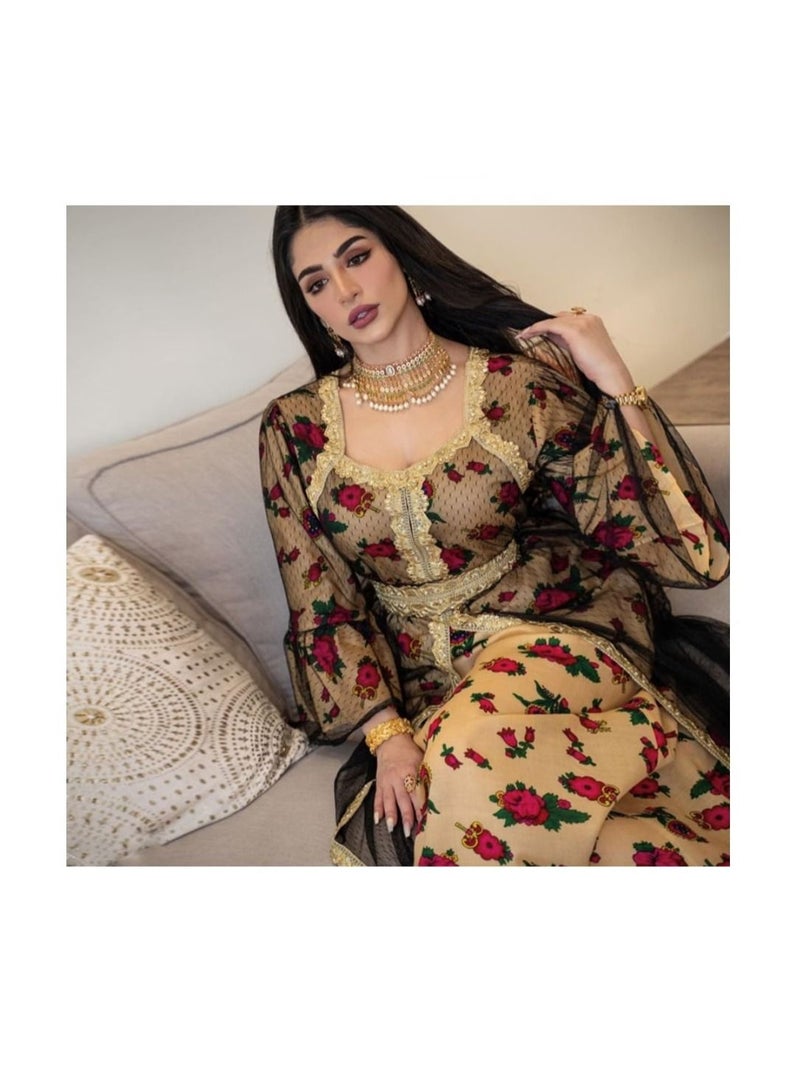 نوثينج فستان نسائي طويلة الأكمام ، متعدد اللوان - مقاس L - Image 3