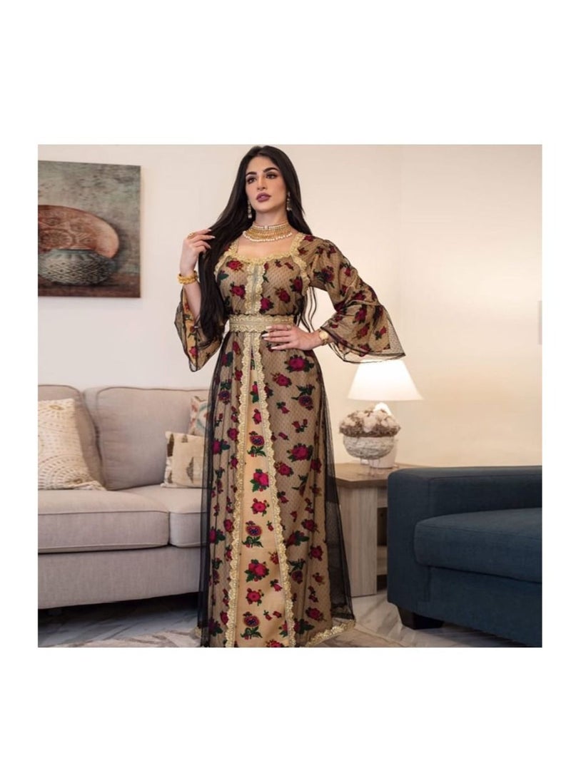 نوثينج فستان نسائي طويلة الأكمام ، متعدد اللوان - مقاس L - Image 1