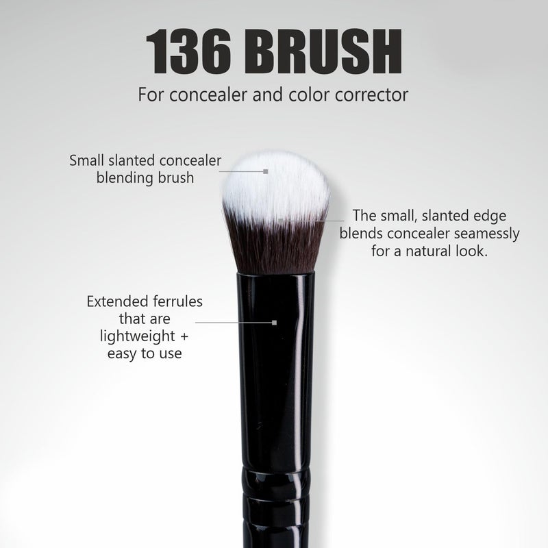 JUST GOLD Justgold Professional Makeup Brush #136 For Precision Concealing - Image 3