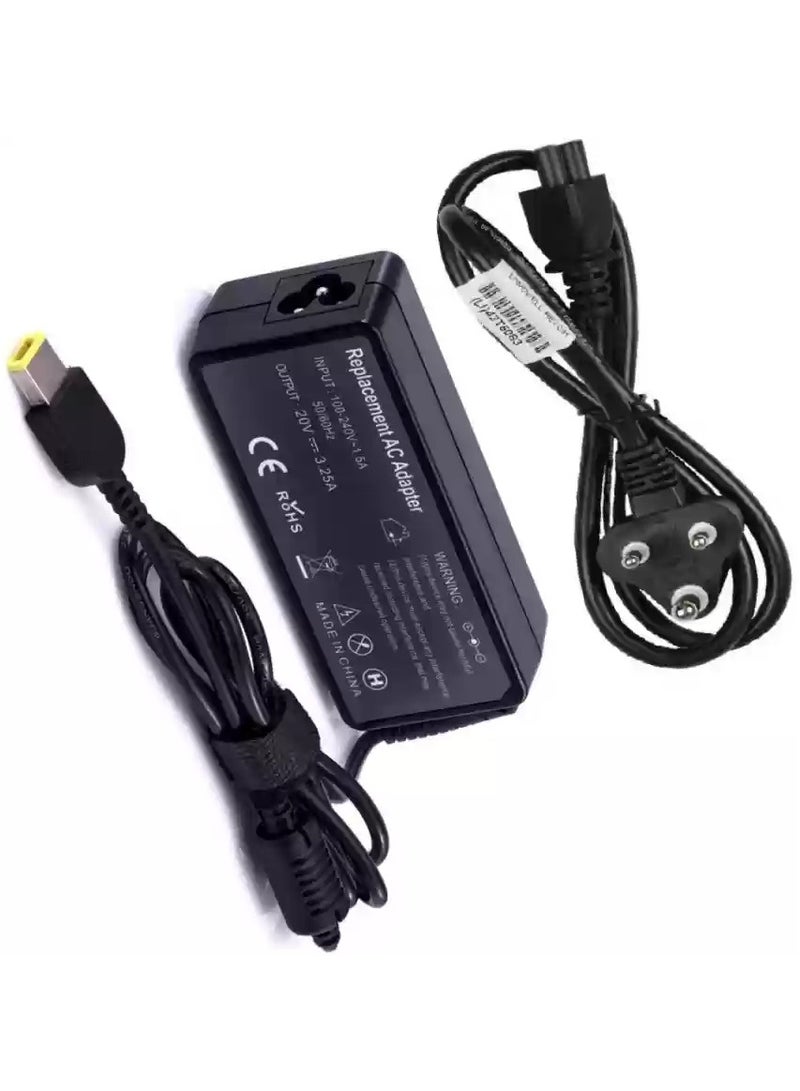 20V 3.25A 65W Rectangle USB Tip Laptop AC Adapter for Lenovo Thinkpad T470 T470S T460 E531 E570 E560 L470 L460 L440 T440 T450 T540P X270 X250 X240 Laptop Charger with Power Adapter - Image 2