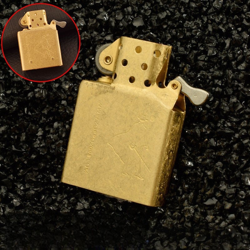 1 x 5 pcs Vintage ZP Zorro Flint Lighter Core White Steel Zorro -912 knurled shell cotton felt bottom