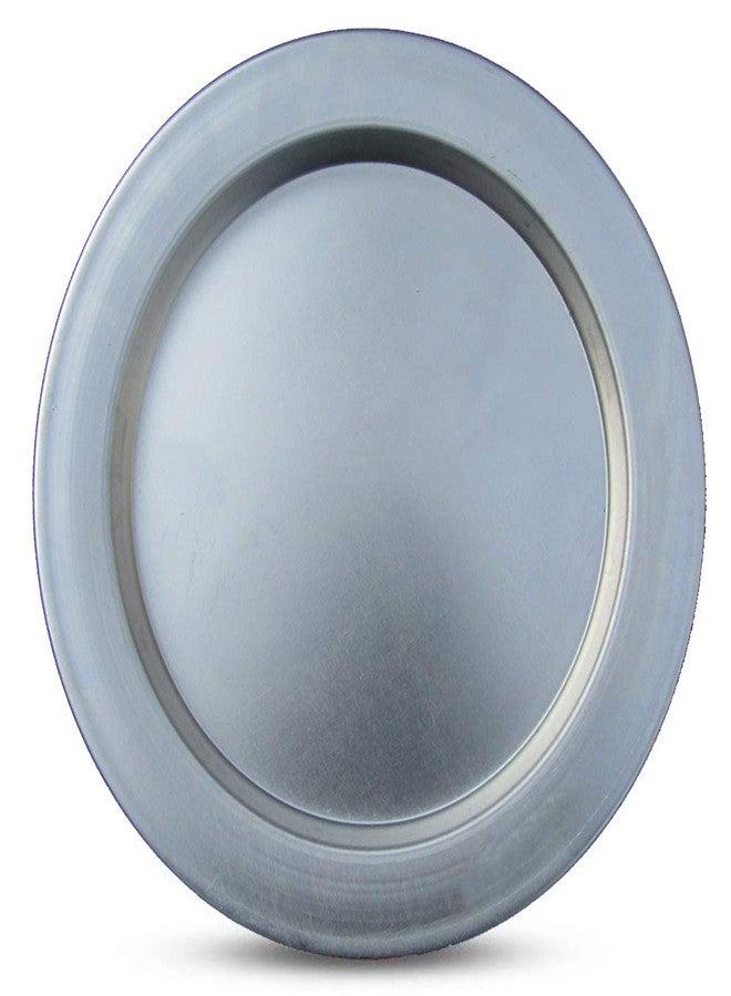 Frigya Kunefe Plate Large - Cooking and Serving Plates for Shredded Kadaifi, Phyllo, Fillo Dough Pan/Turkish Dessert Dough Burner - Set of 2 Silver Color Aluminum Pans (Large Serving) - Image 3