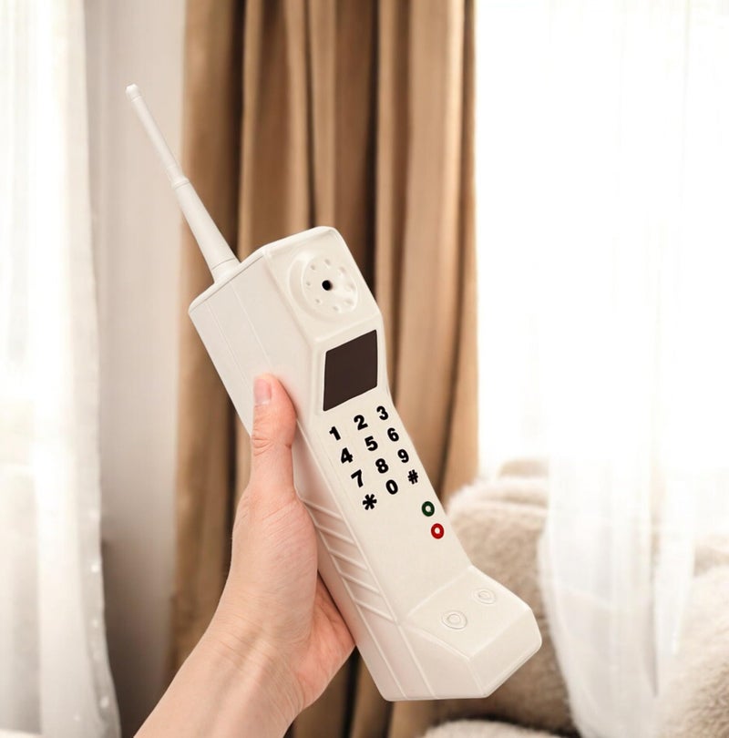 BuleVina Retro 80s 90s Vintage Brick Cell Phone Ornament, Fake Cellular Phone Model, Old Fashioned Portable Cordless Mobile Simulation Photographic Prop, Party Decoration, Stage, Home Decor, Collectible Accent - Image 3