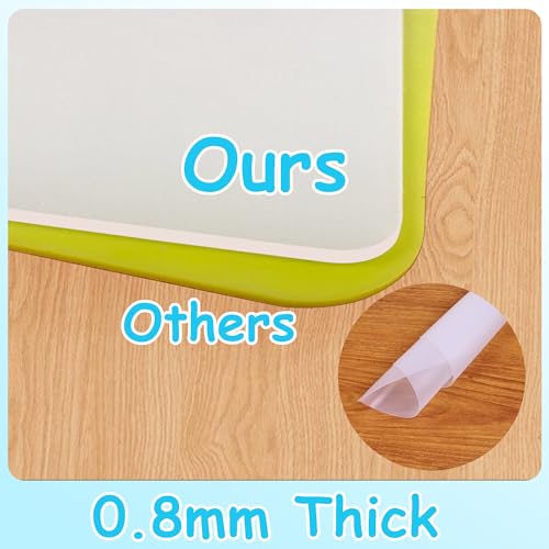 PABUSIOR Small Silicone Mats for Crafts: Translucent Liner, 7.9×9.5 In (4/Pack), Heat Resistant, Non-Slip Silicone Kids Mat for Jewelry, Epoxy Resin, Glitter Slime, Manicure, DIY Sheet - Image 3