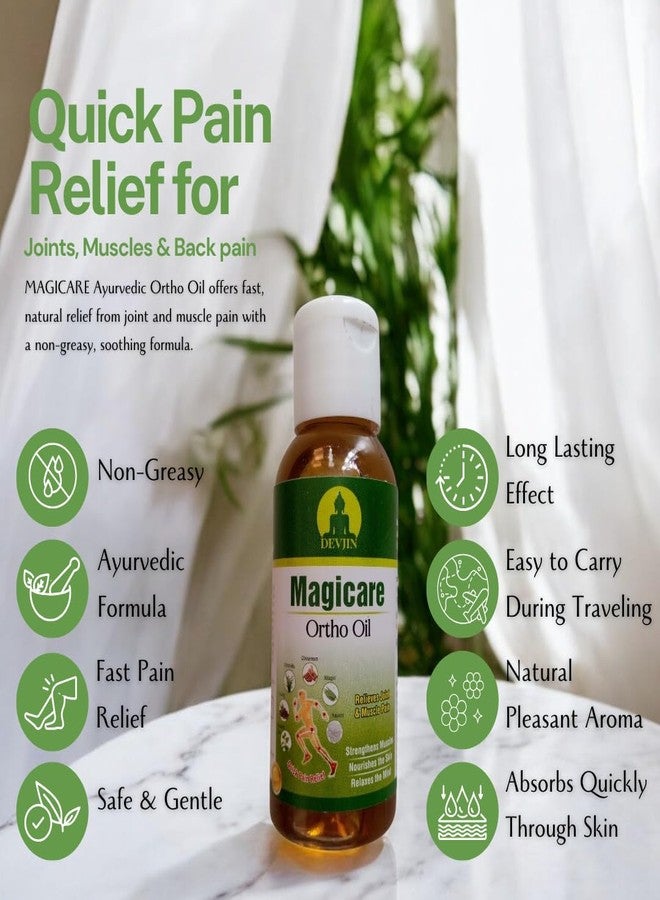 MAGICARE Ayurvedic Ortho Oil - 50ml | Well Balanced Blend of Nature's Precious Herbs & Oils | For Joints, Muscles & Back | Non-Greasy & Fast Absorbing | Daily Massage Oil for Body Relaxation & Wellness - Image 4