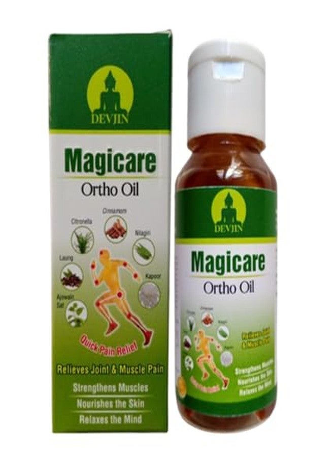 MAGICARE Ayurvedic Ortho Oil - 50ml | Well Balanced Blend of Nature's Precious Herbs & Oils | For Joints, Muscles & Back | Non-Greasy & Fast Absorbing | Daily Massage Oil for Body Relaxation & Wellness - Image 1