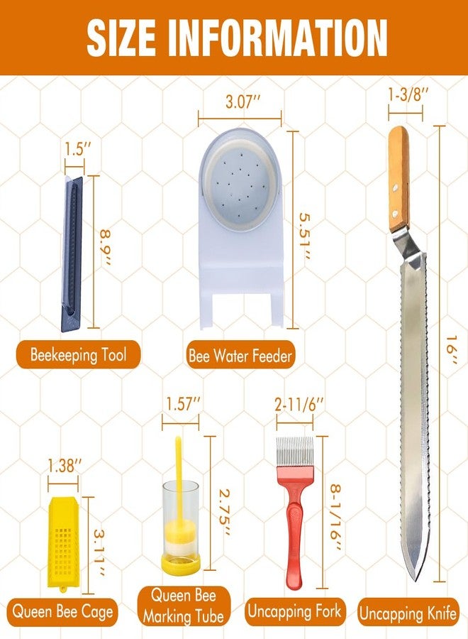 MayBee 13 Pcs Beekeeping Tools with Bee Smoker, Beekeeping Supplies Bee Hives Starter Kit for Beginners and Professional Beekeeper, Durable, Bee Keeping Supplies-All - Image 5
