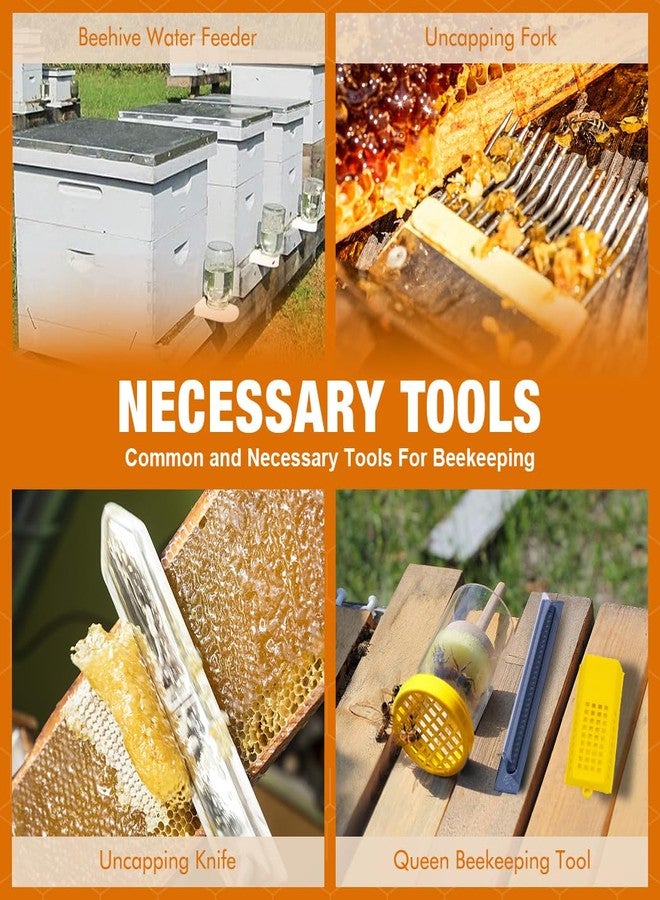 MayBee 13 Pcs Beekeeping Tools with Bee Smoker, Beekeeping Supplies Bee Hives Starter Kit for Beginners and Professional Beekeeper, Durable, Bee Keeping Supplies-All - Image 3