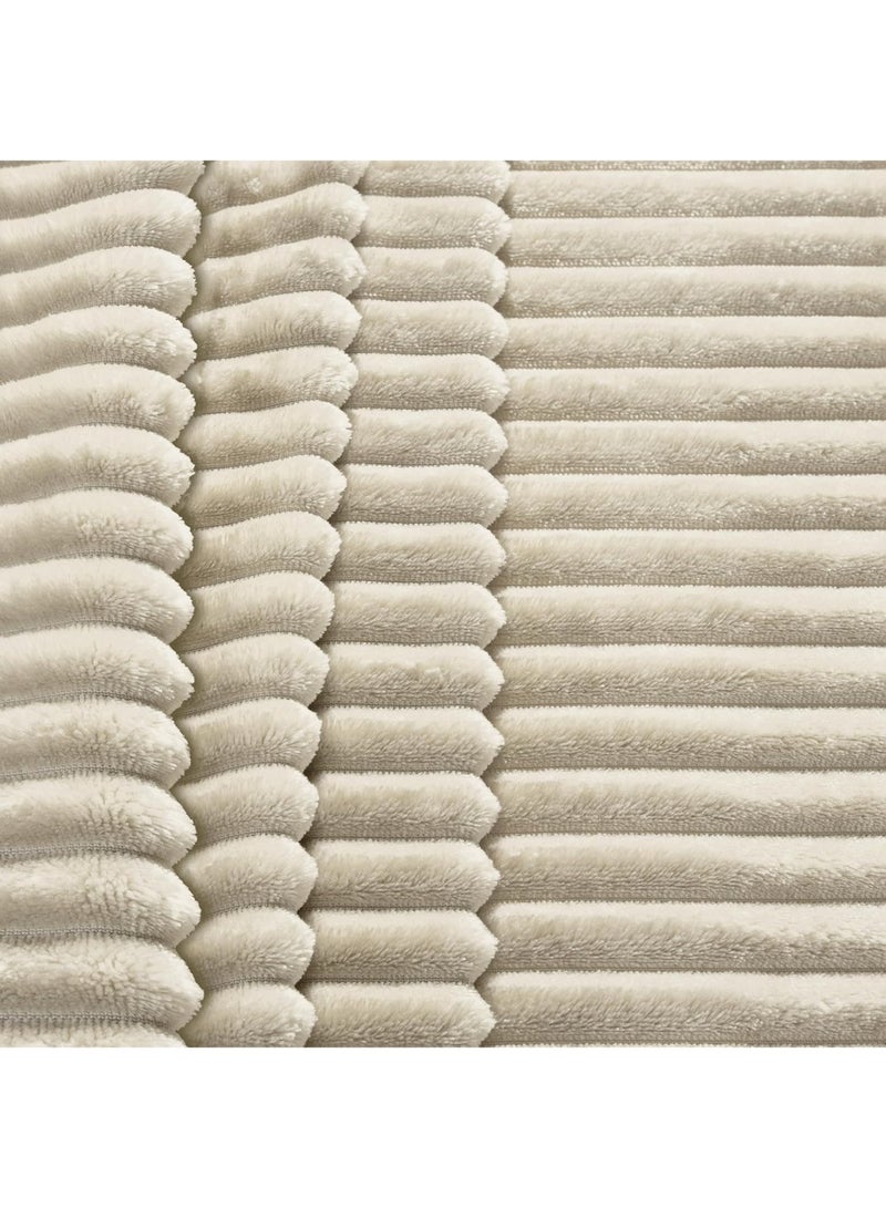 T G H Striped Flannel Fleece Blanket Plush Throw Blanket Super Soft Blanket King Size(220x240) For Bed and Sofas Luxurious Warm and Comfortable - Image 4