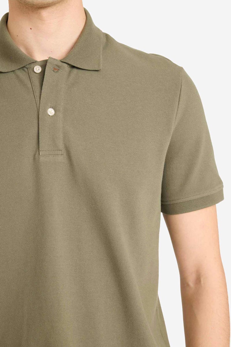 DeFacto Green Man Cotton Polo T-Shirt Casual - Image 4