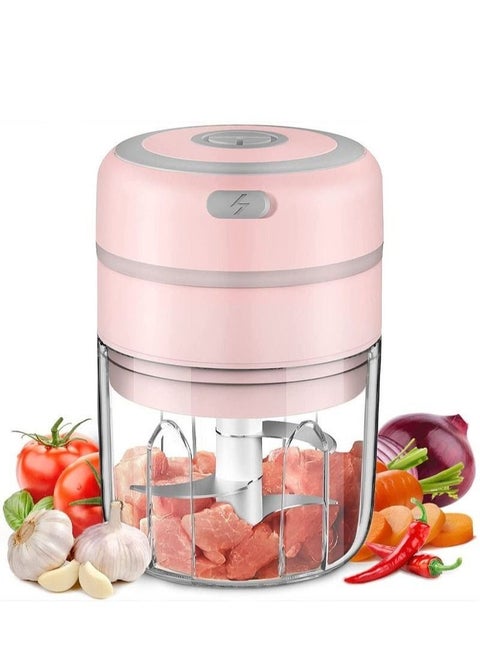 Electric Mini Chopper Food Slicer and 250ml Blender to Meat/Vegetables/Chopped Fruit/Onion/Garlic, Wireless Portable Food Processor, Mini Chopping Food Processing