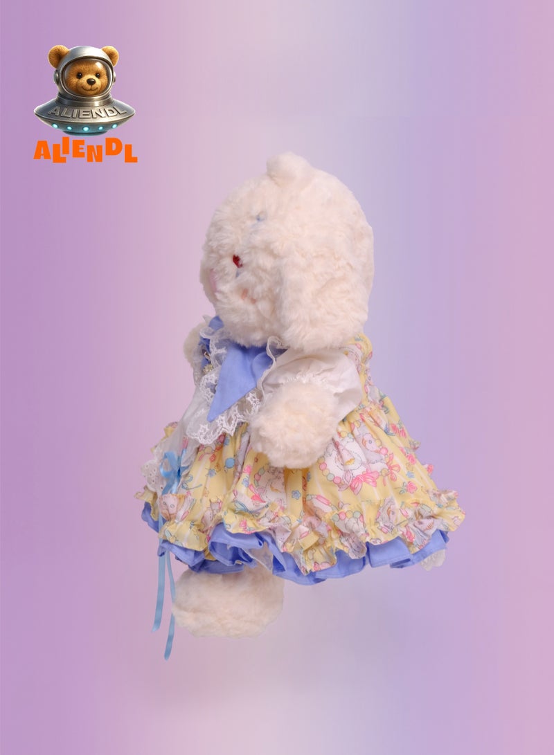 ALIENDL Drama Pup – Plush Dog Stuffed Animal Toy for Baby Kids, Soft Cute Dog Dress Doll Gift Set with Removable Clothes & Pouch, Lovely Gift for Kids, Girls, Friends & Couples - Image 3