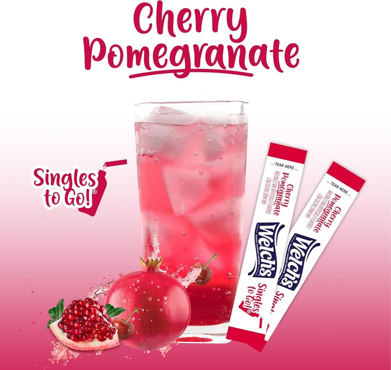 Welch's Singles To Go Variety Pack Drink Mix - 40 Sticks with Grape, Passion Fruit, Strawberry Peach, and Cherry Pomegranate Flavors - Image 2