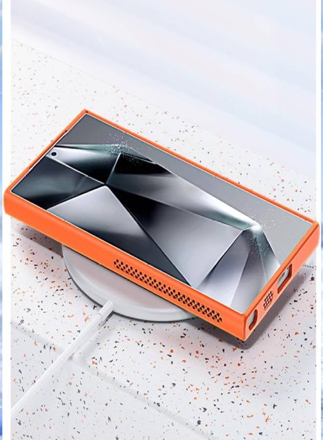 AROAQ Luxury Magnetic Mesh Heat Dissipation Phone Case for Samsung Galaxy S25 S24 S23 S22 Ultra Plus S 24 23 22 S24Ultra Anti-Drop Cooling Phone Cases, For Magsafe Charge Cover (Green) - Image 4