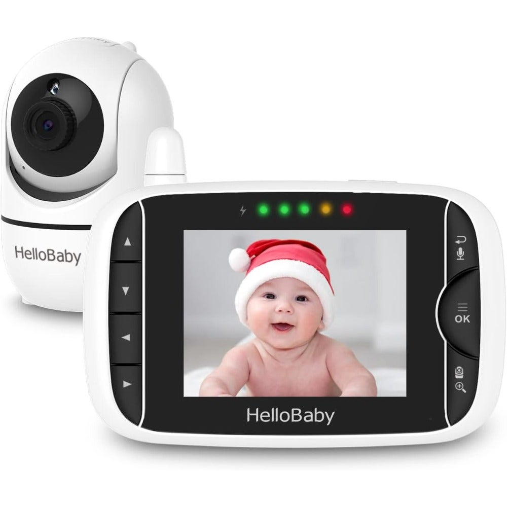 3.2 Baby Monitor with Camera and Audio, WiFi, Night Vision for Nursery Use, Plastic Housing, Black, Real-Time Streaming and Two-Way Talk