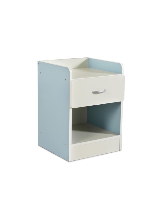 Pan Home Bella Kids Nightstand With 1 Drawer And Storage - Blue  - Image 1