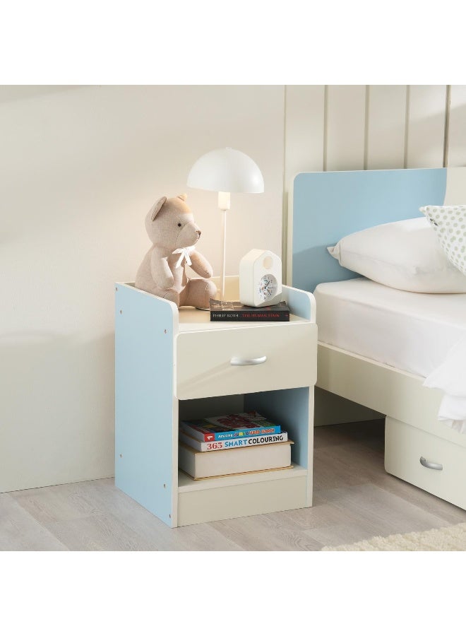 Pan Home Bella Kids Nightstand With 1 Drawer And Storage - Blue  - Image 3