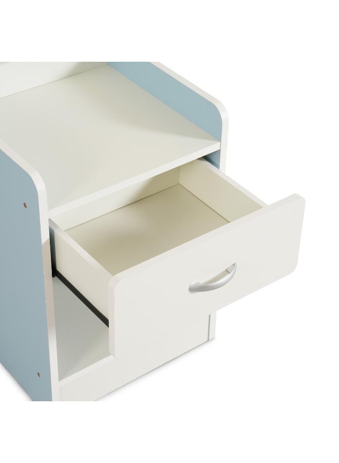 Pan Home Bella Kids Nightstand With 1 Drawer And Storage - Blue  - Image 4